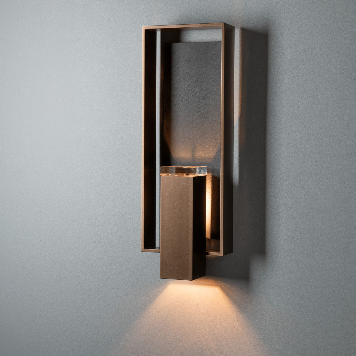 Shadow Box Sconce Shadow Box Large w/Slate Outdoor Sconce – Arevco Lighting Ottawa