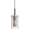 Percy 1 Light Metal and Glass Pendant