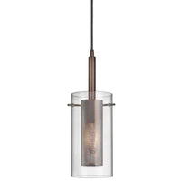 Percy 1 Light Metal and Glass Pendant