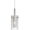 Percy 1 Light Metal and Glass Pendant