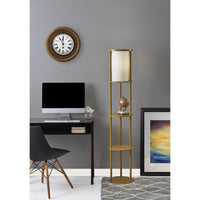 Stewart Round Shelf Floor Lamp