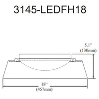 Contemporary Crawford 35W Ceiling Flush Mount