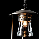 lamping detail of erlenmeyer outdoor pendant in coastal dark smoke by hubbardton forge