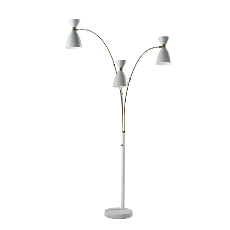 Oscar 3-Arm Arc Lamp- White