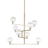 Gambit Chandelier in Satin Nickel with clear globes from tech lighting