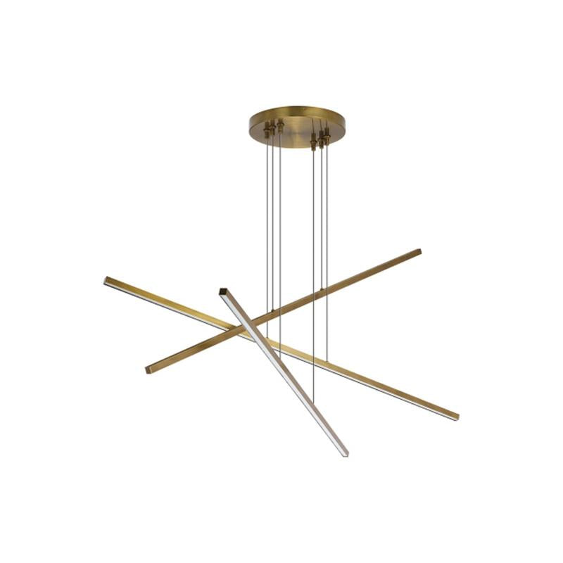 Essence Trio Linear Pendant - Aged Brass - LED - Tech Lighting