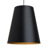 Gunnar Pendant with Black exterior and Satin Gold Interior finish from tech lighting