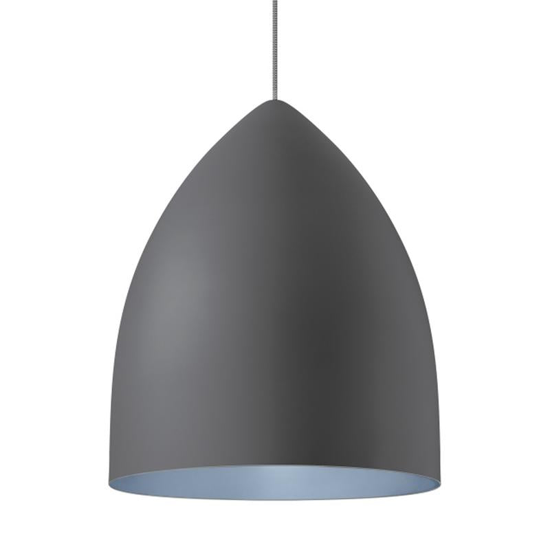 signal grande pendant in gray with blue interior from tech lighting