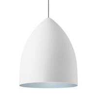 signal grande pendant in white with blue interior by tech lighting