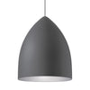 signal grande pendant in gray with platinum interior by tech lighting