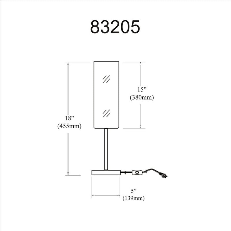 1LT Incandescent Table Lamp