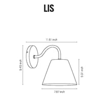 Lis Black Wall Sconce