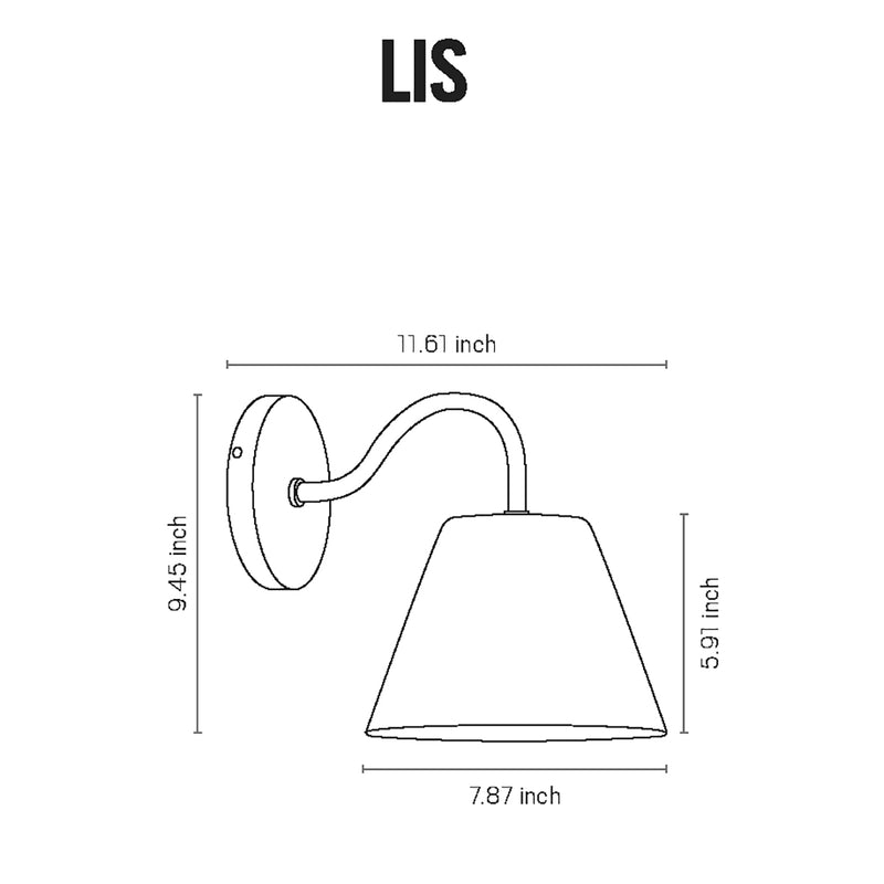 Lis Black Wall Sconce