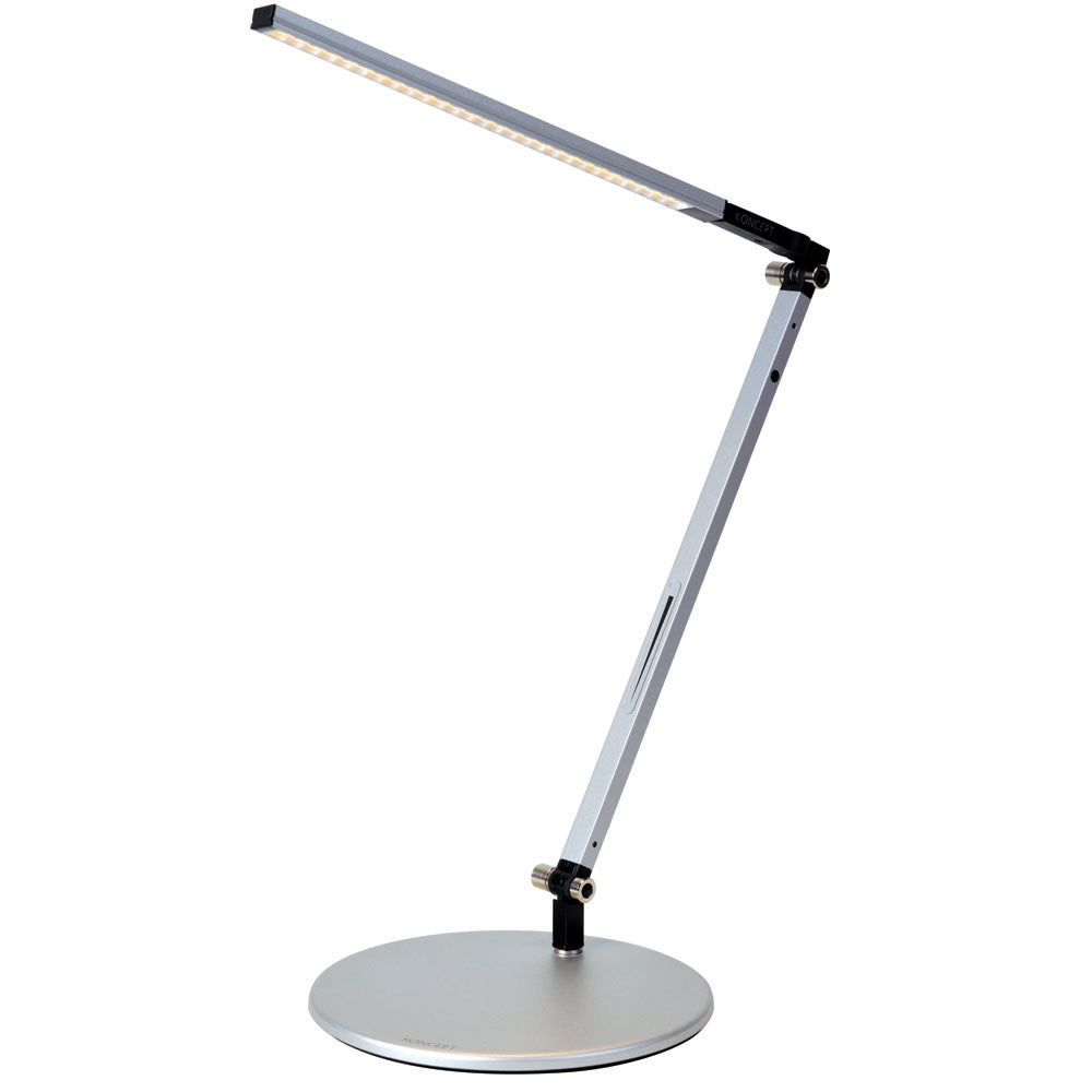 z-bar solo mini LED desk lamp, silver, warm or cool light, Koncept lighting