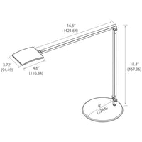 Mosso Pro desk lamp. LED, technical drawing, specifications, Koncept