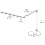z-bar slim led desk lamp, technical drawing, dimensions, measurement, koncept lighting
