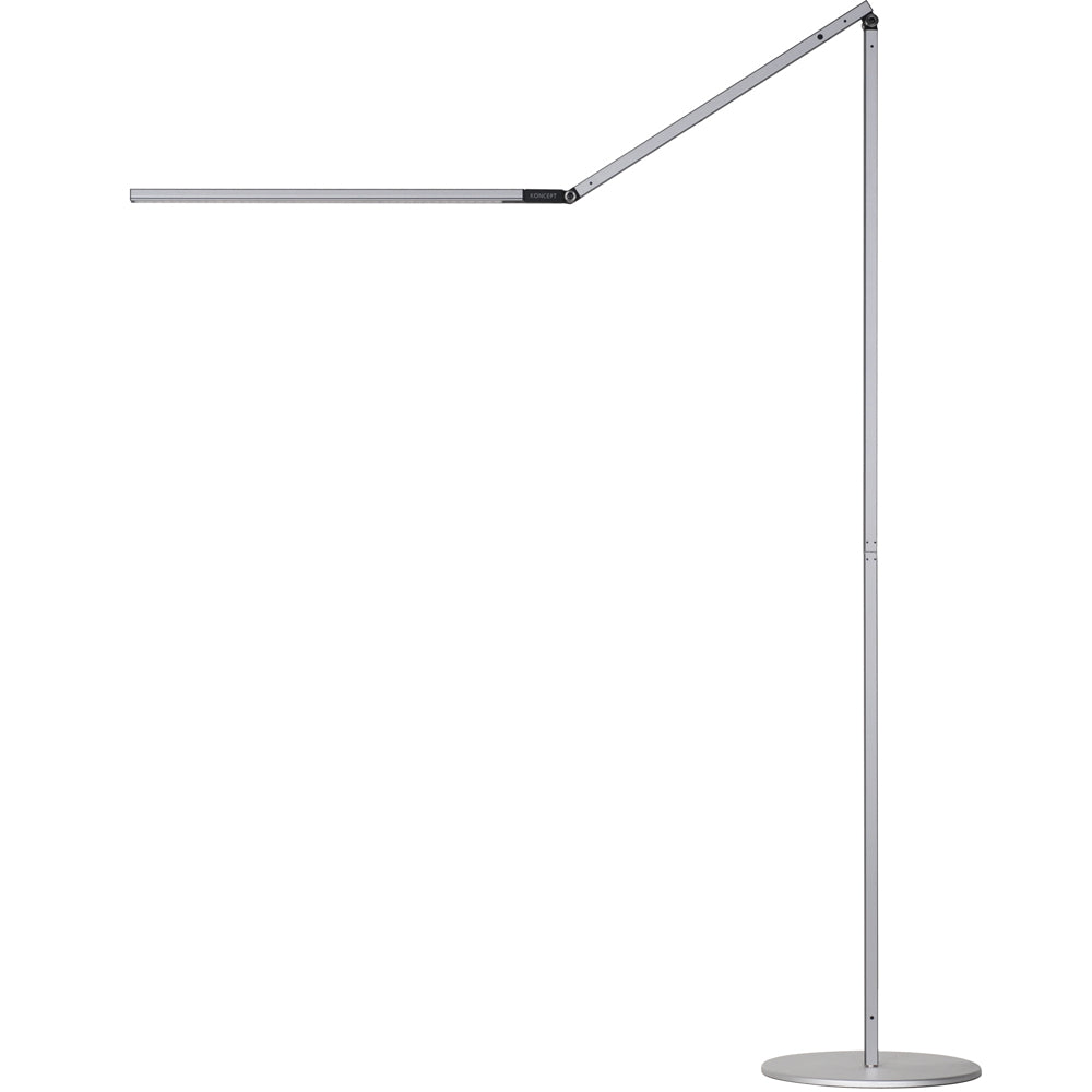 Z-bar LED floor lamp, silver, warm and cool options, Koncept