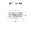 Baya 4 Light Tubular flush Mount