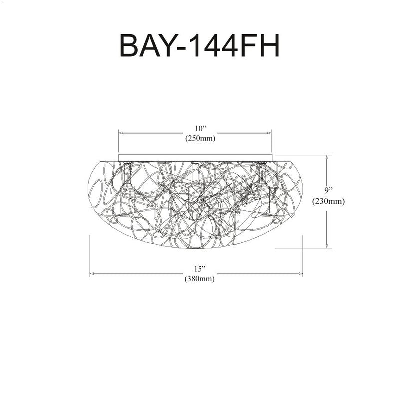 Baya 4 Light Tubular flush Mount