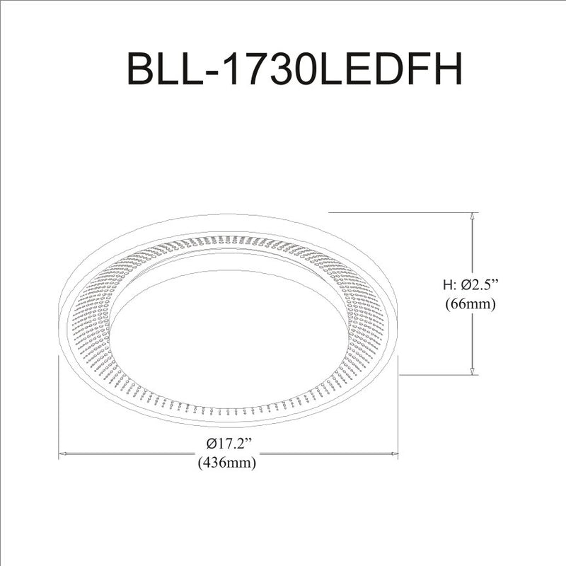 Boullier 30W Flush Mount Ceiling Light