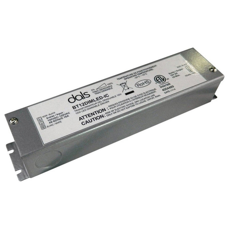 DALS Lighting 12W Dimmable LED Driver, IC Rated, Gray