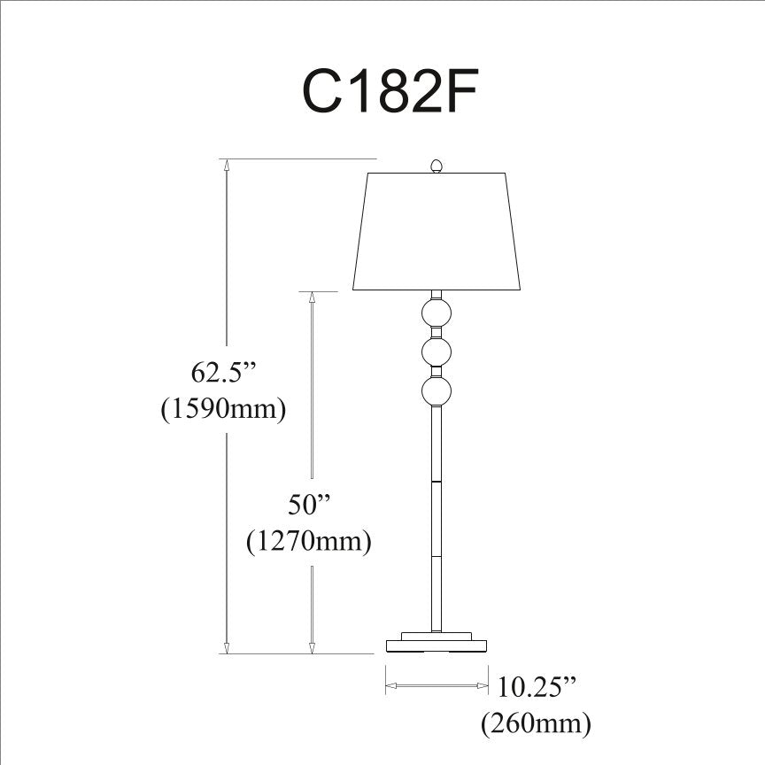 1 Light Crystal Floor Lamp