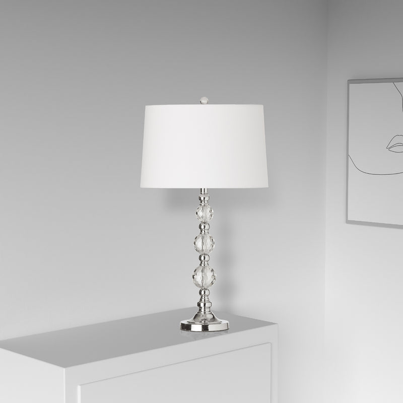 1LT Table Lamp Cut Crystal Ball