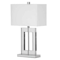 1LT Table Lamp Rect Crystal