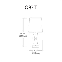 1LT Incandescent Crystal Lamp