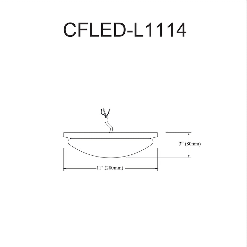 Ceiling Flush 14W 280mm (11")