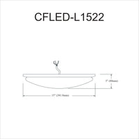 Ceiling Flush 22W 381mm (15")