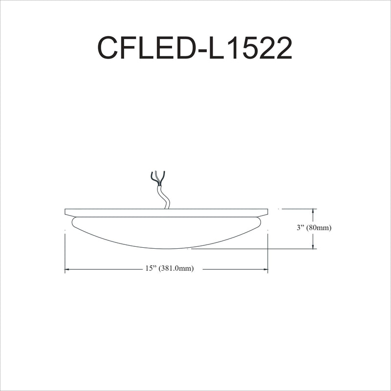 Ceiling Flush 22W 381mm (15")