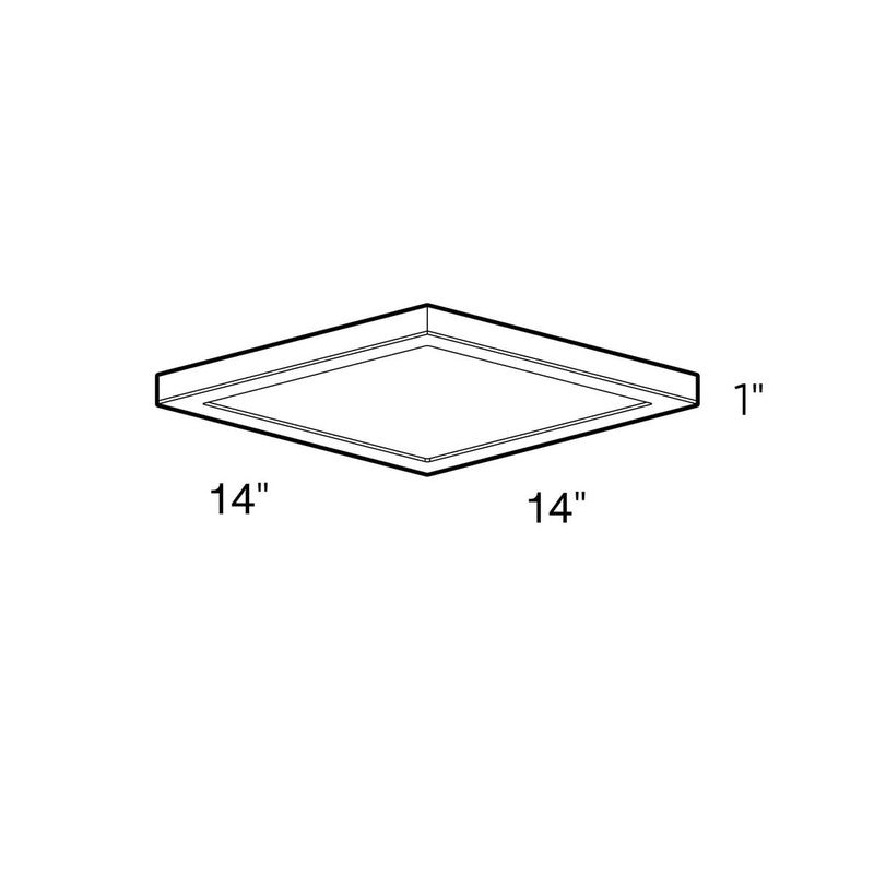 Dals 14" Square Flush Mount