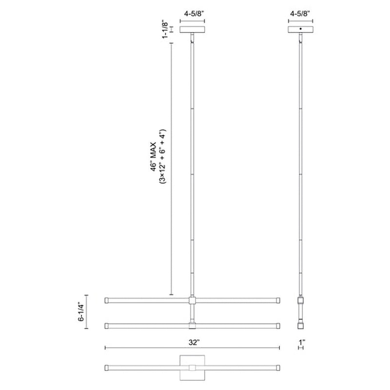 Blade 32" Interior Lighting Chandeliers