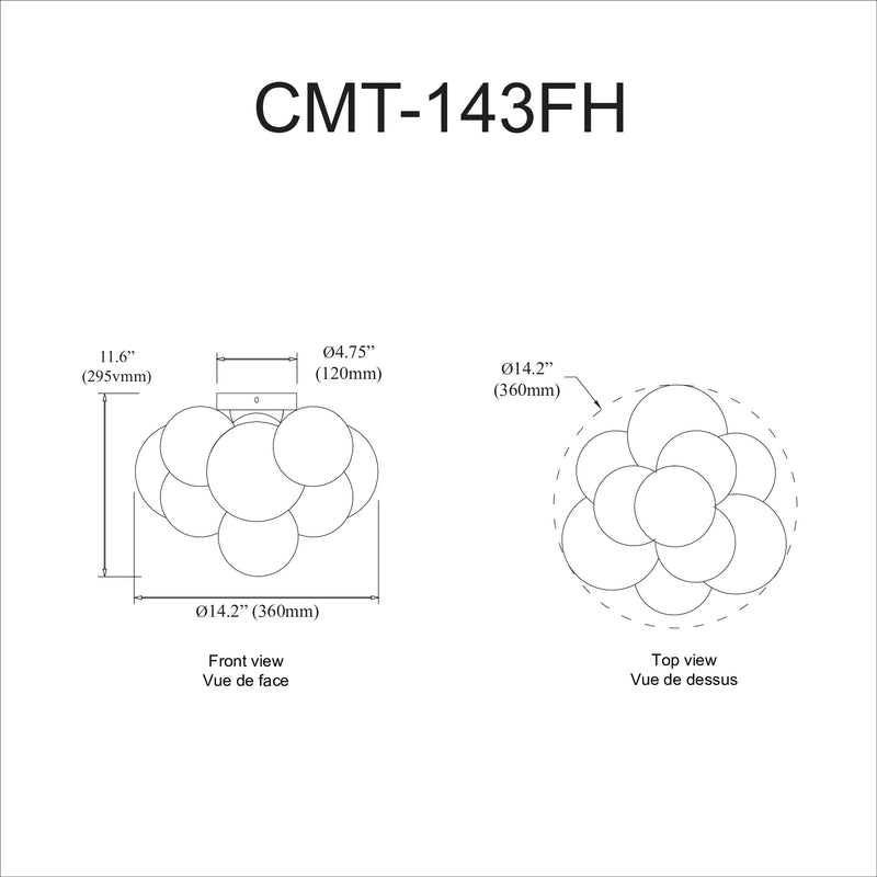 Contemporary 3LT Halogen Flush Mount