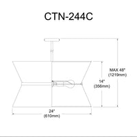 Caterine 4 Light Incand Pendant