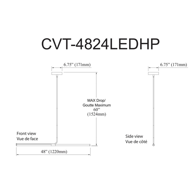 Corvette 24W Horizontal Pendant Light