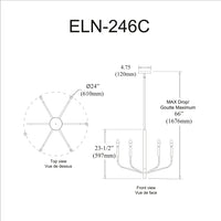 Eleano 6 Chandelier Light