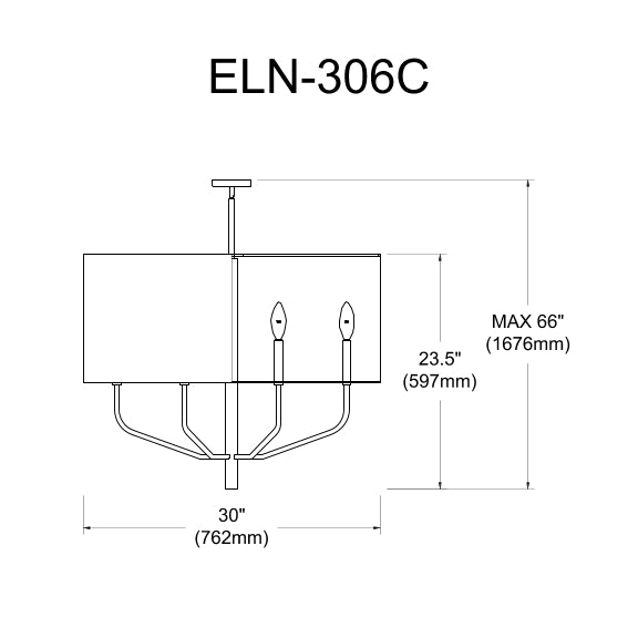 Eleano 6 Light Incandescent Pendant