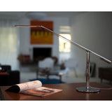CHROME EQUO DESK LAMP LIGHTING MAGAZINE ON TABLE TOP