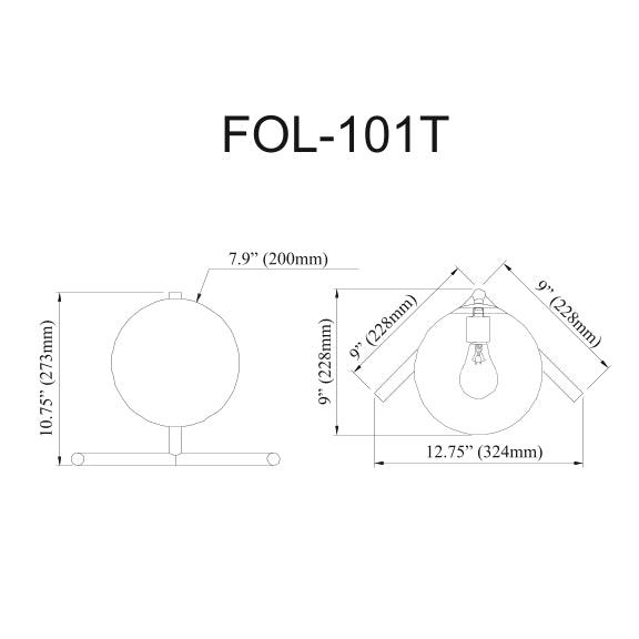 Folgar 1 Light Incandescent Table Lamp