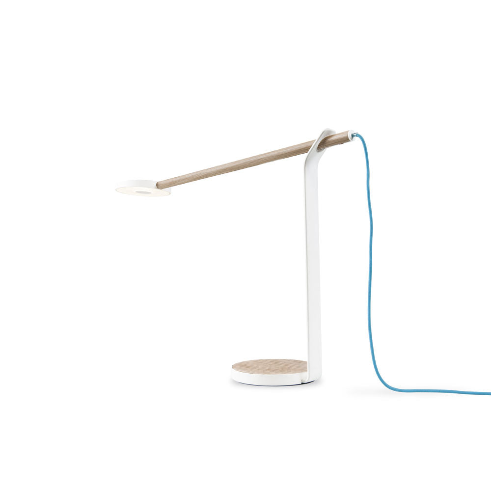 GRAVY DESK LAMP, WHITE/OAK FINISH, LED, KONCEPT