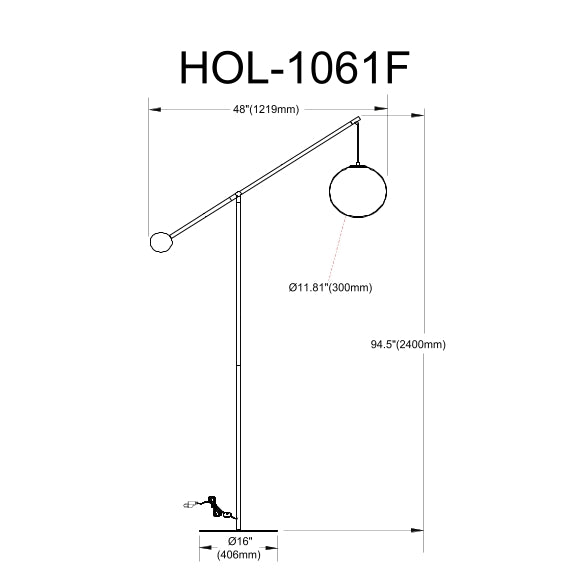 Holly 1 Light Incandescent Floor Lamp