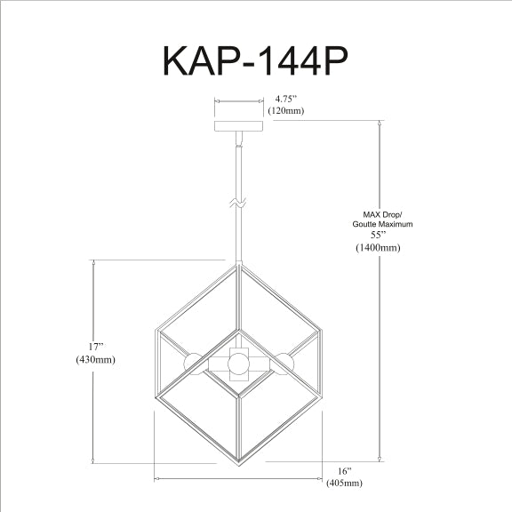Kappa 4 Light 14" LED Pendant