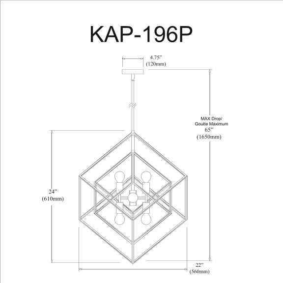 Kappa 6 Light 19" LED Pendant