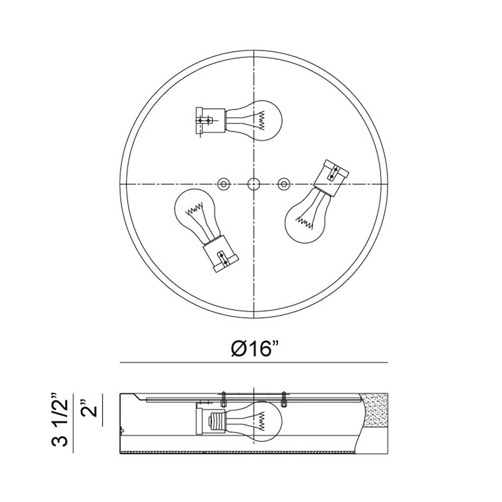 Trydor 16" Ceiling