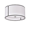 Notched Drum 3 Light Notched Drum Flush Mount