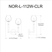 Nora 2 Light Incandescent Wall Sconce