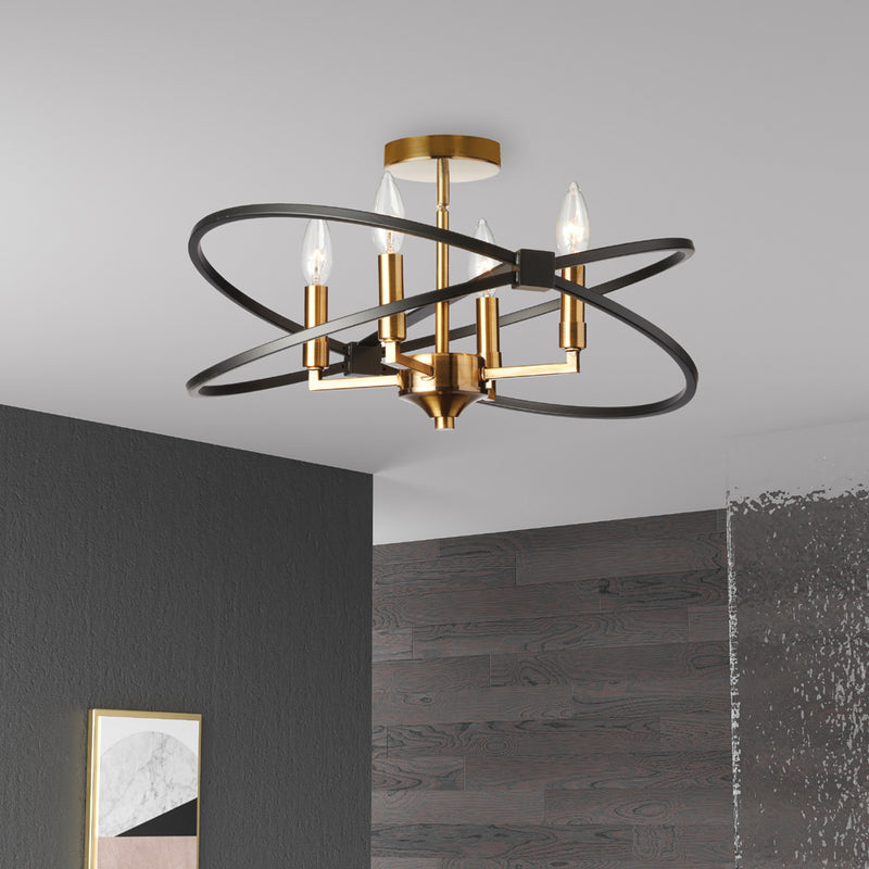 Paloma 4 Light Incandescent Semi Flush