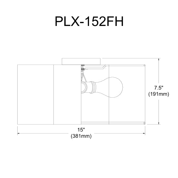 Phlox 3 Light Incandescent Flush Mount